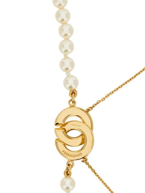 Ferragamo gancini pearl necklace - Gold