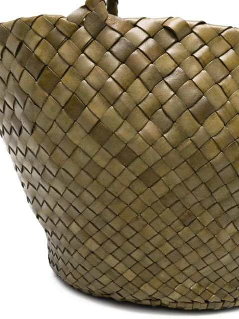 DRAGON DIFFUSION Egola woven tote bag - Green