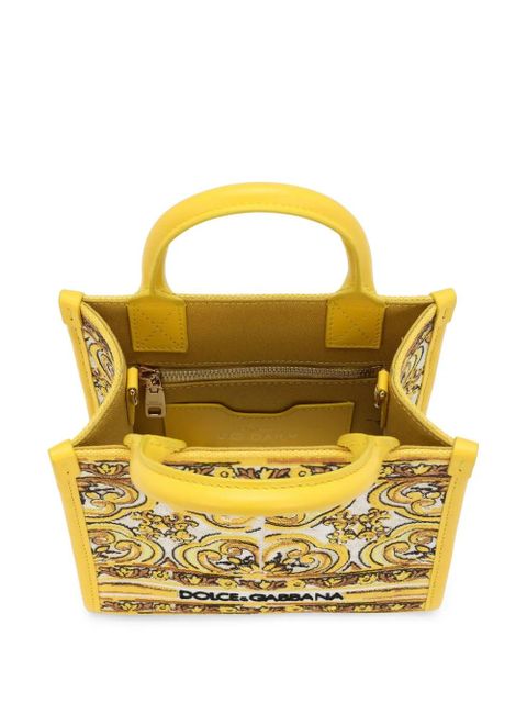 Dolce & Gabbana mini DG Daily canvas tote bag - Yellow