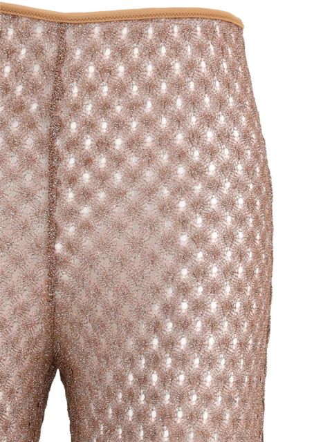 Missoni openwork flared trousers - Brown