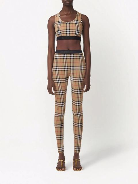 Burberry Vintage Check-print sports bra - Neutrals - zdjęcie produktu nr 2