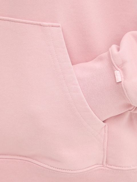 Levi's bluza bawełniana damska kolor różowy z kapturem gładka A8790