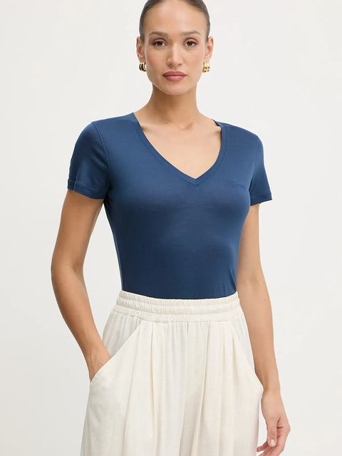 Guess t-shirt damski kolor granatowy W5GP31 KCSX2 - zdjęcie produktu nr 1