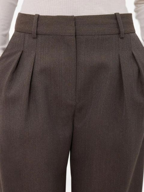 LouLou de Saison Tara pleated twill trousers - Brown