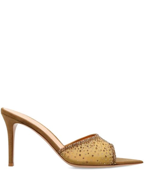 Gianvito Rossi 85mm Rania crystal-embellished sandals - Gold - zdjęcie produktu nr 1