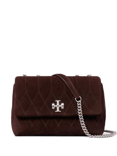 Tory Burch Kira quilt suede small convertible shoulder bag - Brown - zdjęcie produktu nr 1