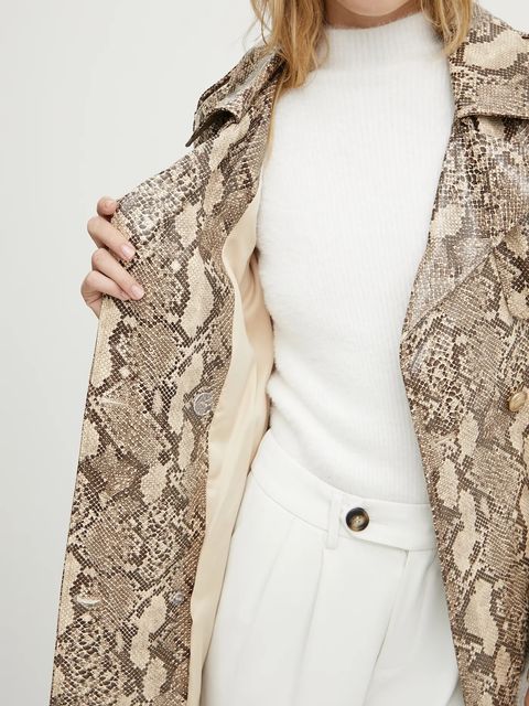 Guess trencz BRIANA damski kolor beżowy przejściowy W4BL06 WGHP0