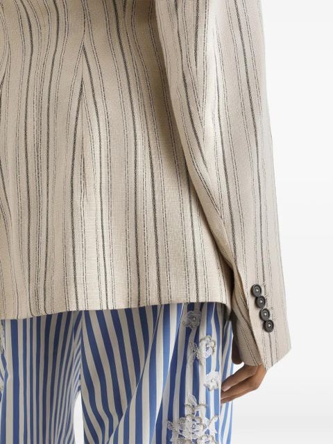 Dolce & Gabbana single-breasted jacket in regimental pinstripe - Neutrals