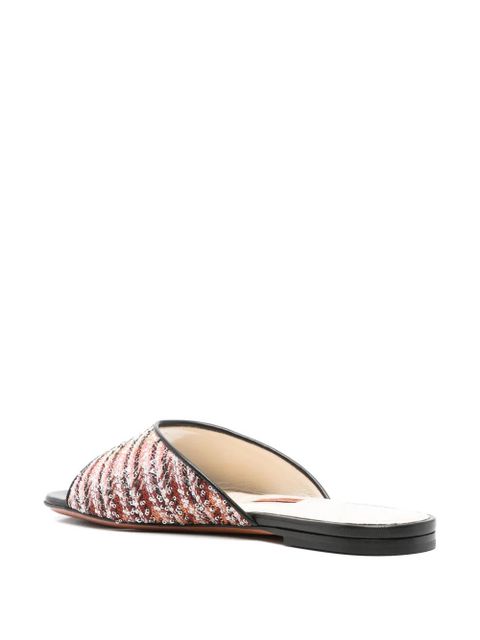 Missoni gradient flat sandals - Black