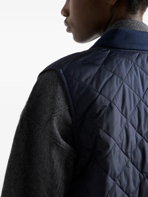 Prada Re-Nylon ribbed knit quilted vest - Blue