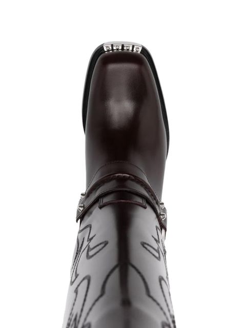 SANDRO 50mm square-toe boots - Red