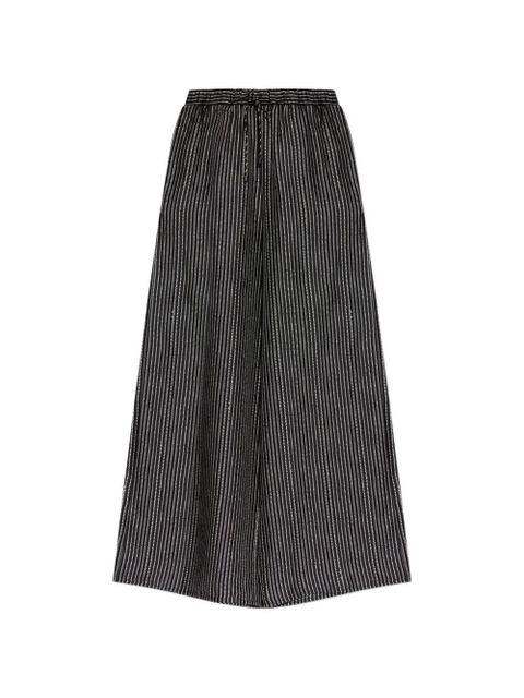 Max Mara Clarino striped drawstring trousers - Black - zdjęcie produktu nr 1