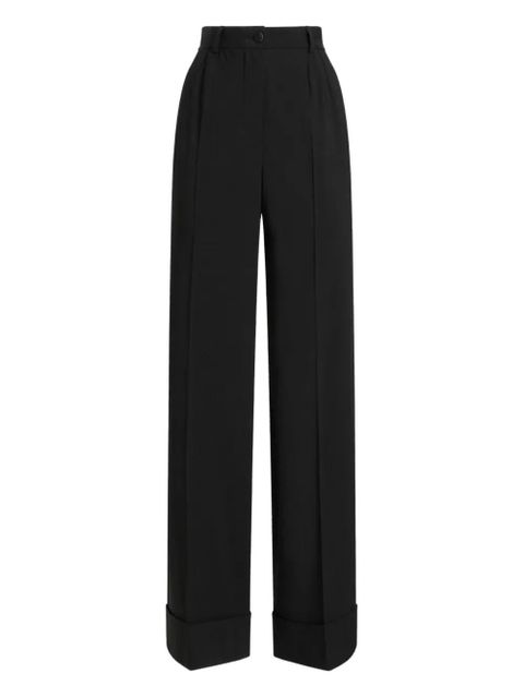 Dolce & Gabbana pleated wide-leg trousers - Black - zdjęcie produktu nr 1