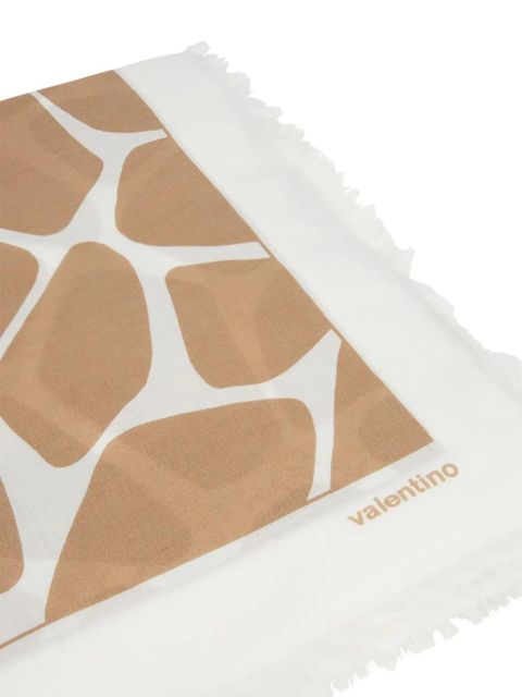 Valentino Garavani geometric-print cotton shawl - White - zdjęcie produktu nr 2