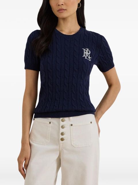 Lauren Ralph Lauren cable-knit logo jumper - Blue - zdjęcie produktu nr 2