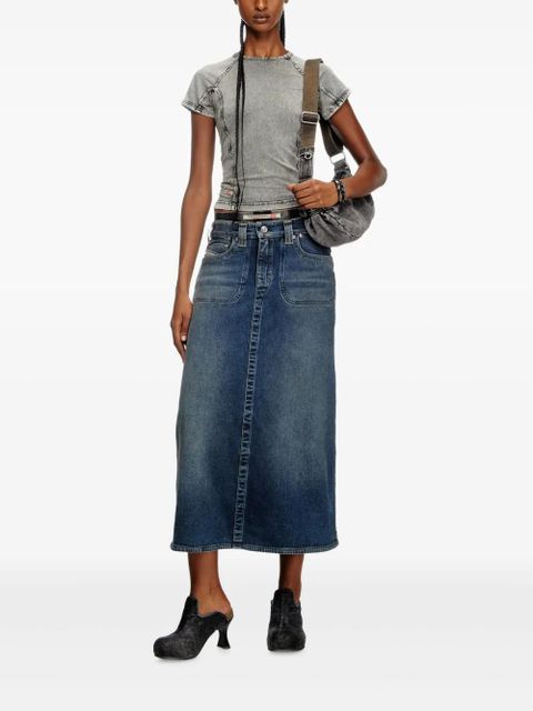 Diesel De-Pago-Mid-Re midi skirt - Blue