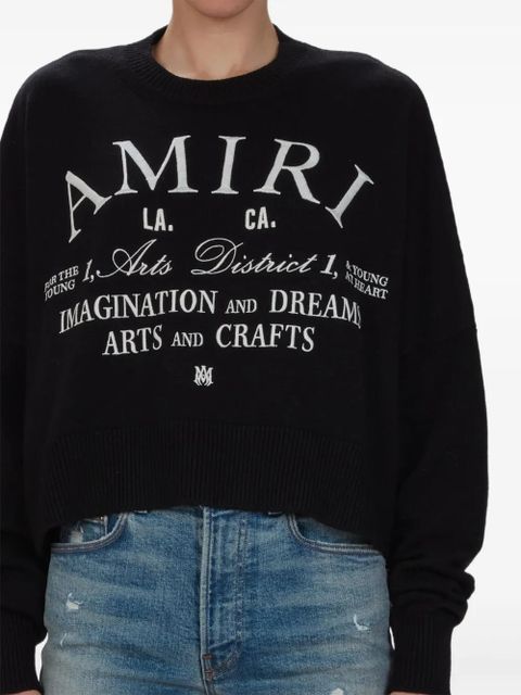 AMIRI logo-embroidered jumper - Black - zdjęcie produktu nr 2