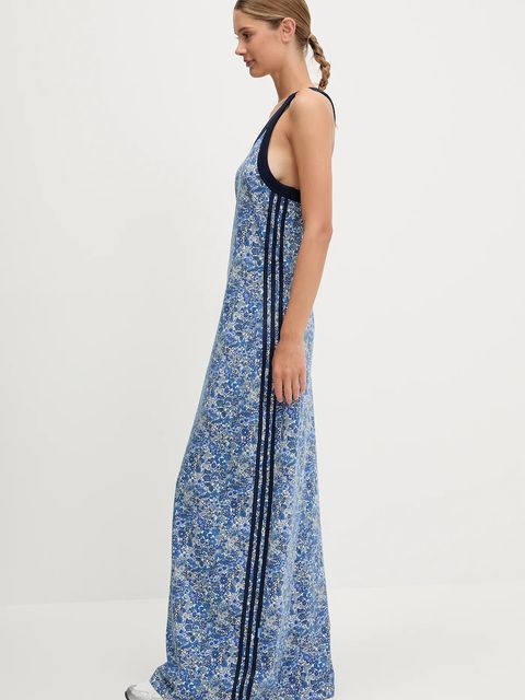 adidas Originals sukienka Liberty kolor niebieski maxi prosta JD2742 - zdjęcie produktu nr 2