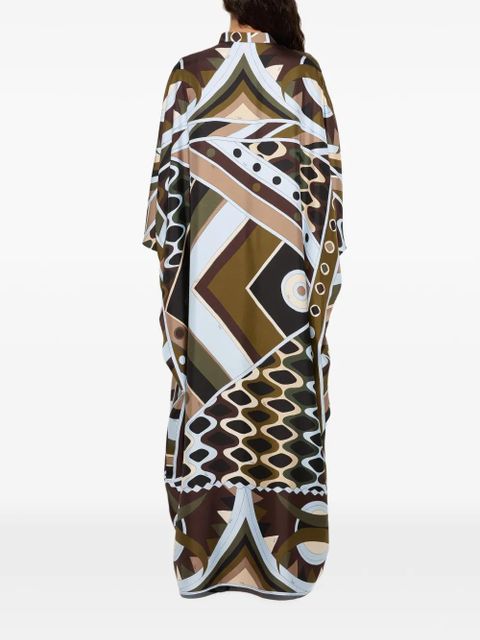 PUCCI Vivara-print silk kaftan - Brown