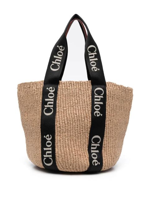 Chloé large Woody basket bag - Neutrals