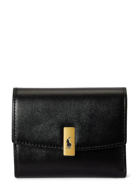 Polo Ralph Lauren portfel skórzany damski kolor czarny 427P04992 - zdjęcie produktu nr 1