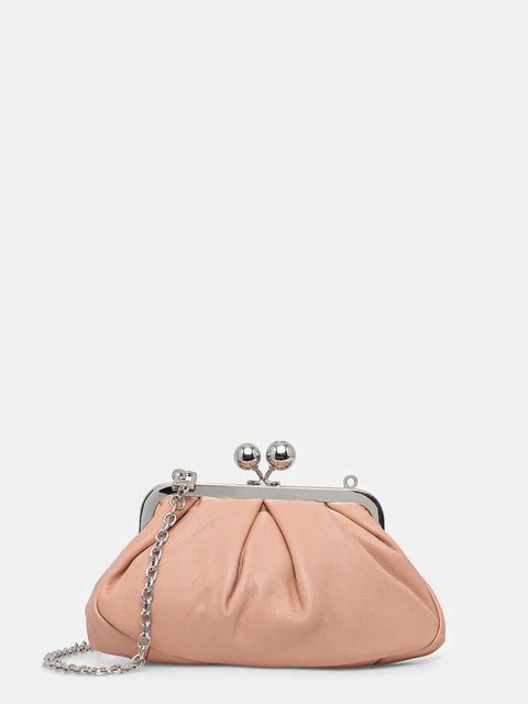 Weekend Max Mara torebka skórzana PRATI kolor różowy 2615511164600 - zdjęcie produktu nr 1