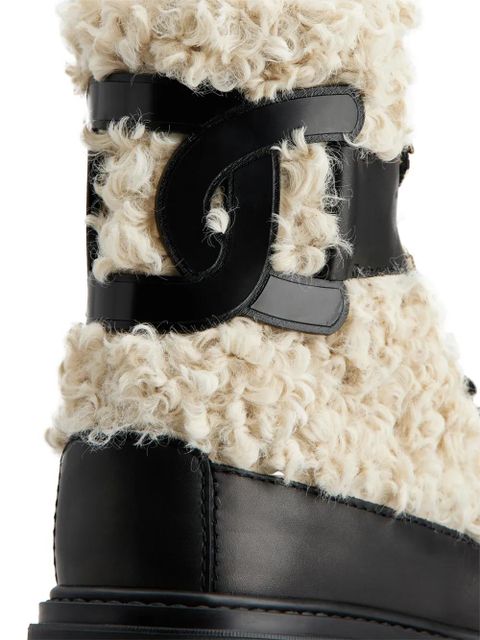 Tod's faux-shearling leather ankle boots - White - zdjęcie produktu nr 2