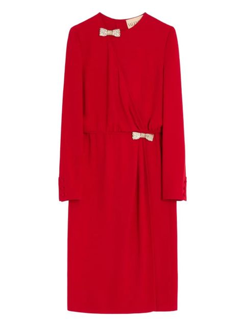 Valentino Garavani bow-detail midi dress - Red - zdjęcie produktu nr 1