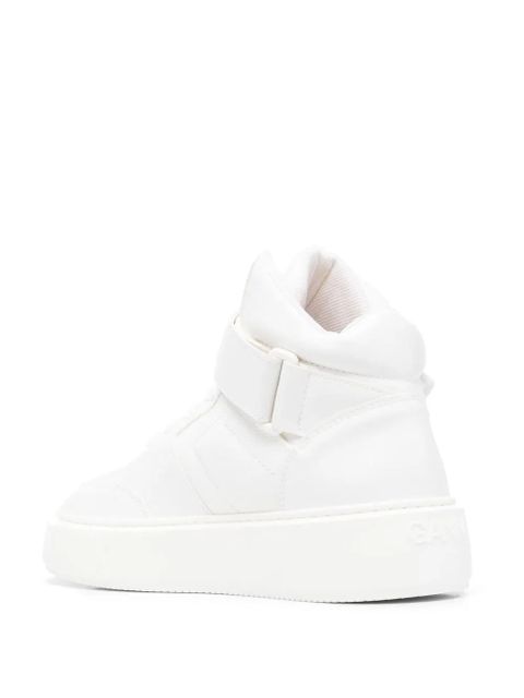 GANNI touch-strap high-top sneakers - White
