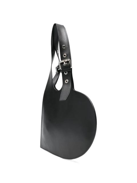 Coperni heart buckle shoulder bag - Black