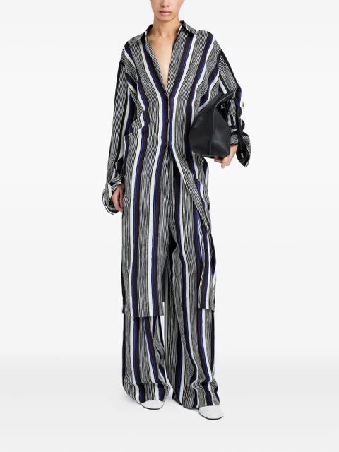 Proenza Schouler Amira striped midi dress - Black - zdjęcie produktu nr 2