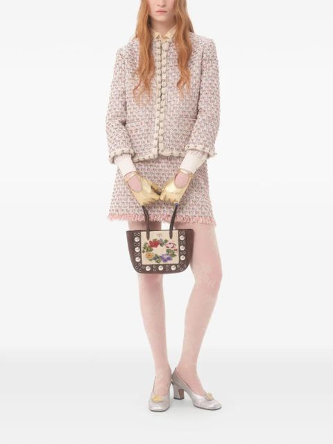 Valentino Garavani Ribbon embroidered tweed jacket - Pink - zdjęcie produktu nr 2