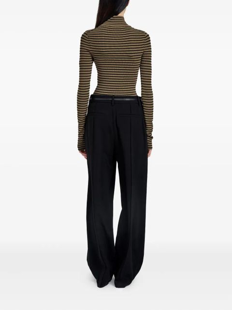 Proenza Schouler Didi striped turtleneck top - Green