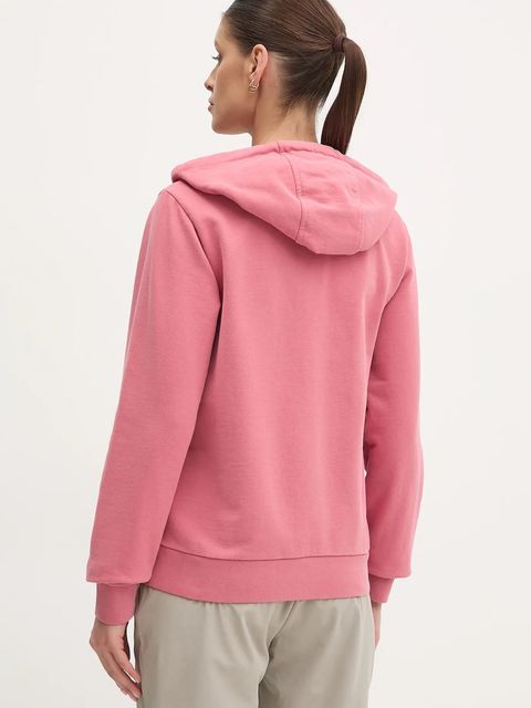 Helly Hansen bluza bawełniana damska kolor różowy z kapturem melanżowa 34461 - zdjęcie produktu nr 2