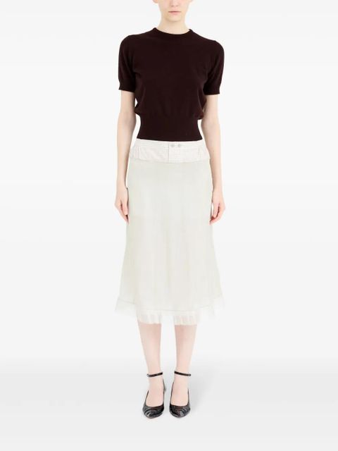 Maison Margiela checked midi skirt - Neutrals - zdjęcie produktu nr 2