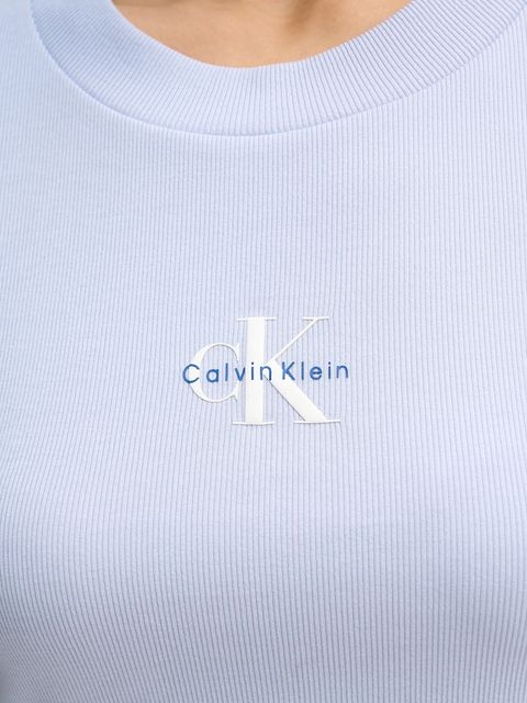 Calvin Klein Jeans t-shirt damski kolor niebieski LV047AB802