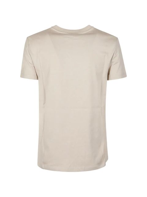 Max Mara logo-embroidered pocket T-shirt - Neutrals - zdjęcie produktu nr 2