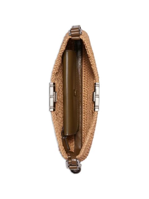 Tory Burch Eleanor raffia slim shoulder bag - Neutrals