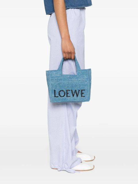LOEWE small Loewe Font tote bag - Blue - zdjęcie produktu nr 2