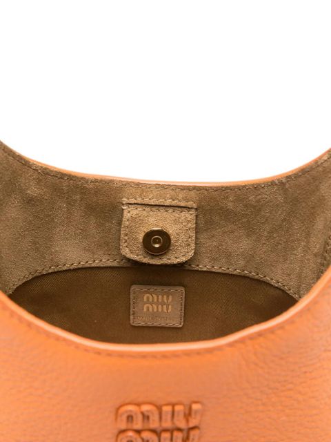 Miu Miu padlock-charm leather cross body bag - Orange