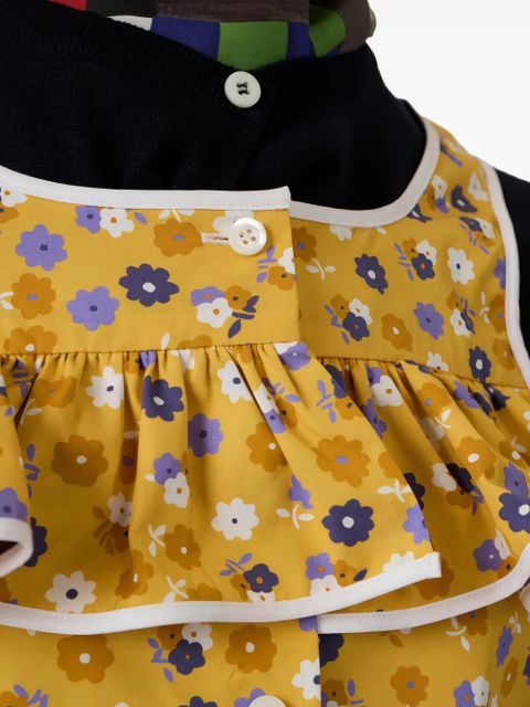 Miu Miu floral-print ruffled top - Yellow