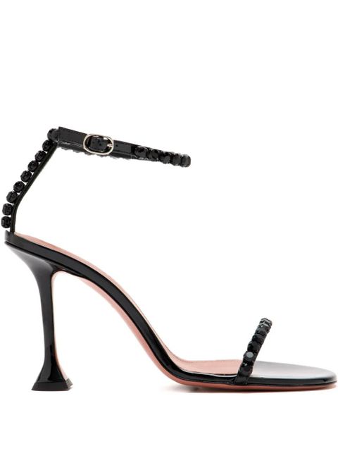 Amina Muaddi Gigi crystal-embellished sandals - Black - zdjęcie produktu nr 1