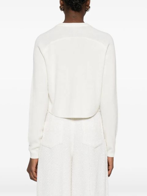 Maje bow-button cardigan - Neutrals