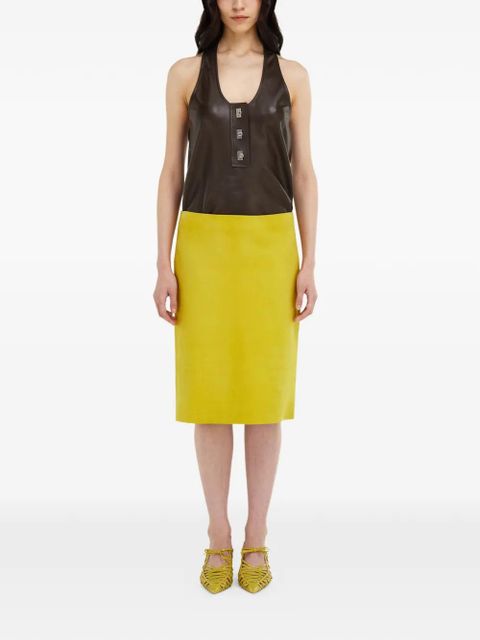Ferragamo Nubuck pencil skirt - Yellow - zdjęcie produktu nr 2