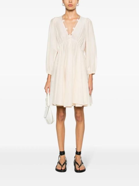 PINKO poplin mini dress - Neutrals - zdjęcie produktu nr 2