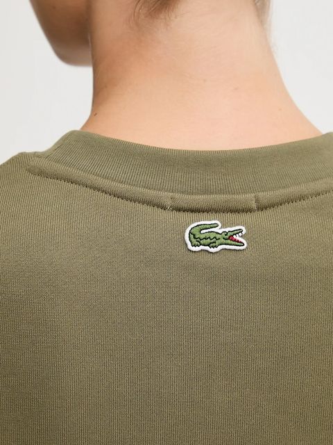 Lacoste bluza bawełniana kolor zielony z nadrukiem SH2736