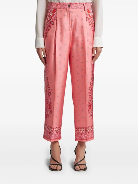 ETRO paisley-print silk trousers - Pink - zdjęcie produktu nr 2
