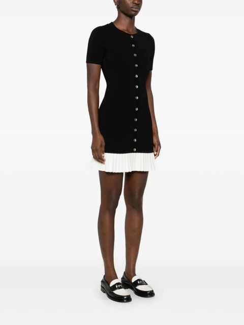 SANDRO pleated mini dress - Black