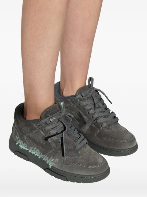 Off-White Out Of Office "For Walking" suede lace-up sneakers - Grey