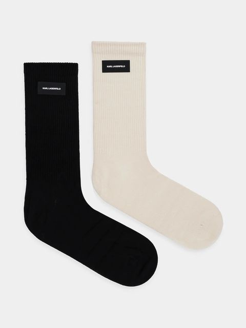 Karl Lagerfeld skarpetki K/ESSENTIAL 2-pack kolor kremowy A1M47154 - zdjęcie produktu nr 1